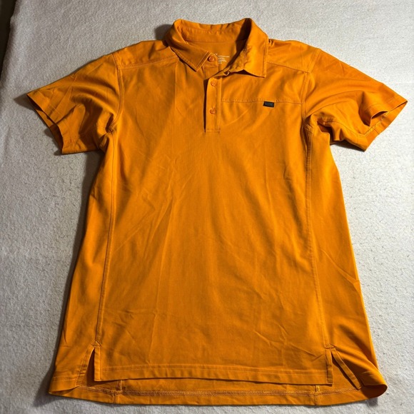 ArcTeryx Mens M M Orange Short Sleeve Polo Shirt Relaxed Fit Golf Casual